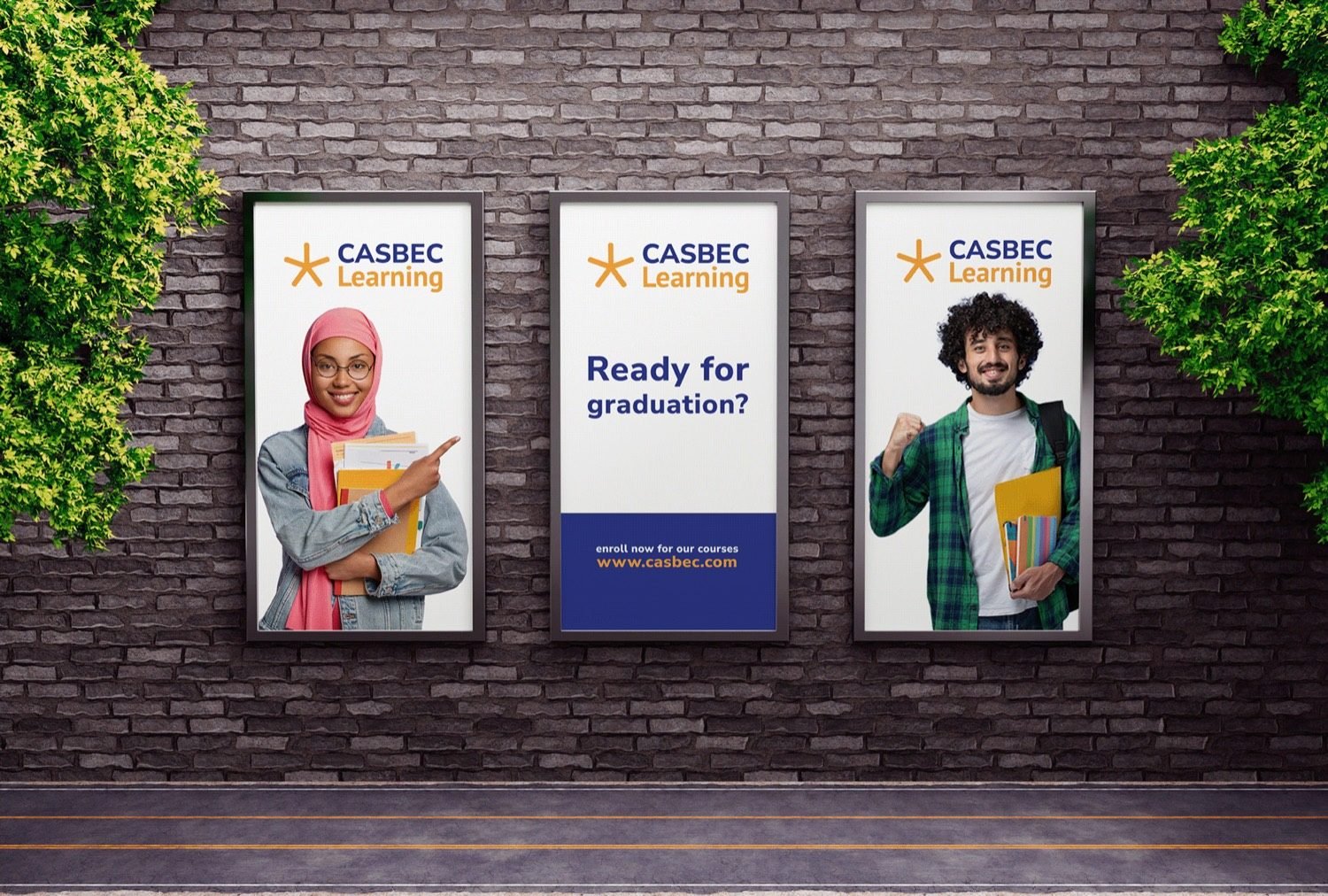 CASBEC Learning outdoor campaign posters — Ready for graduation? with student photography