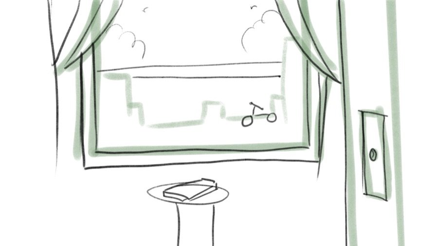 Cassbana storyboard — a day in his life