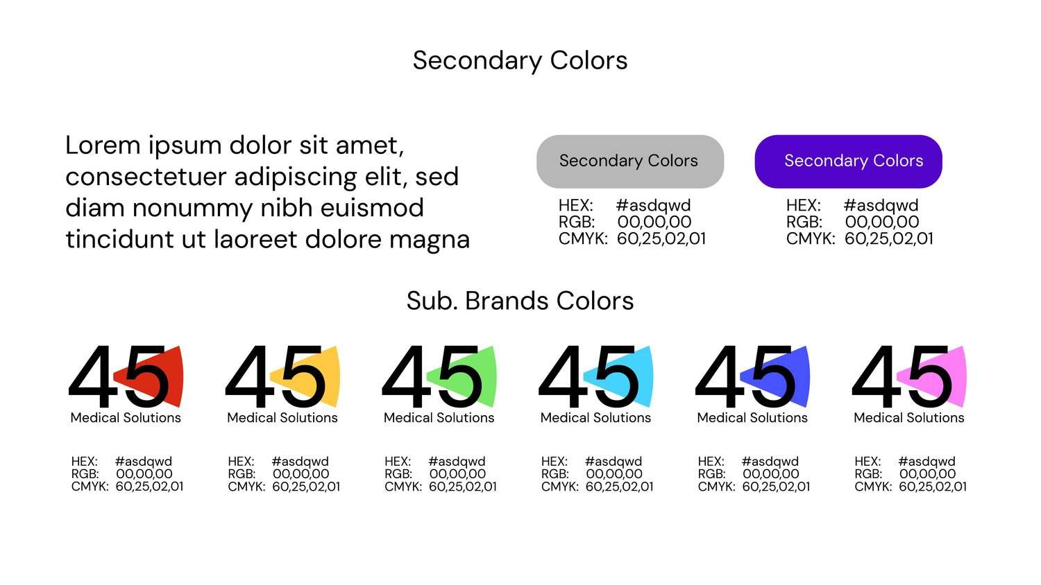 Colour & sub‑brands