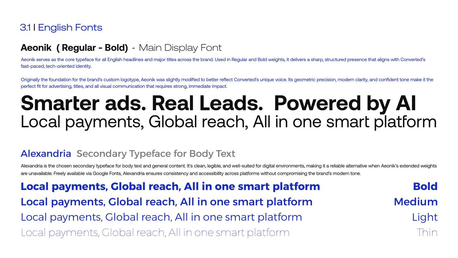 Type & tagline