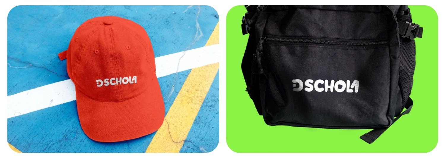 D-Schola caps and bags