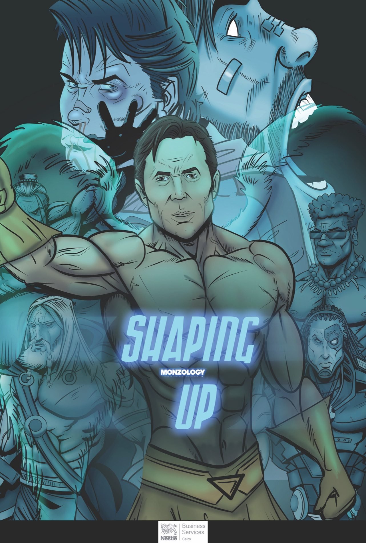 Shaping Up — second movie poster variant, the hero leading the ensemble