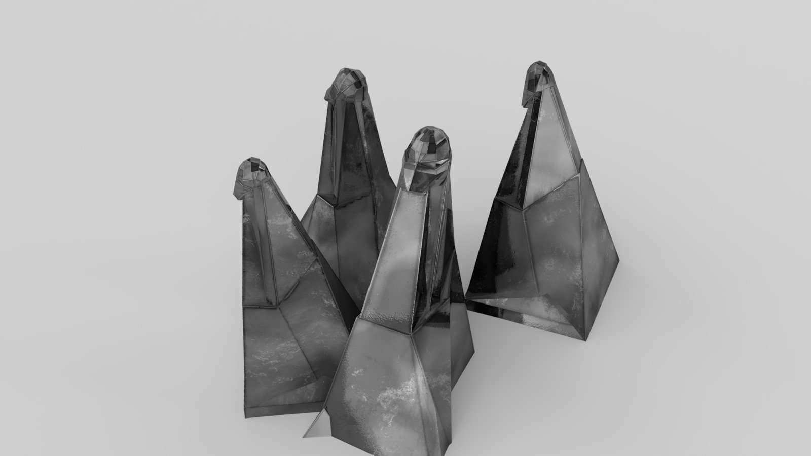 Studio turntable render — high angle