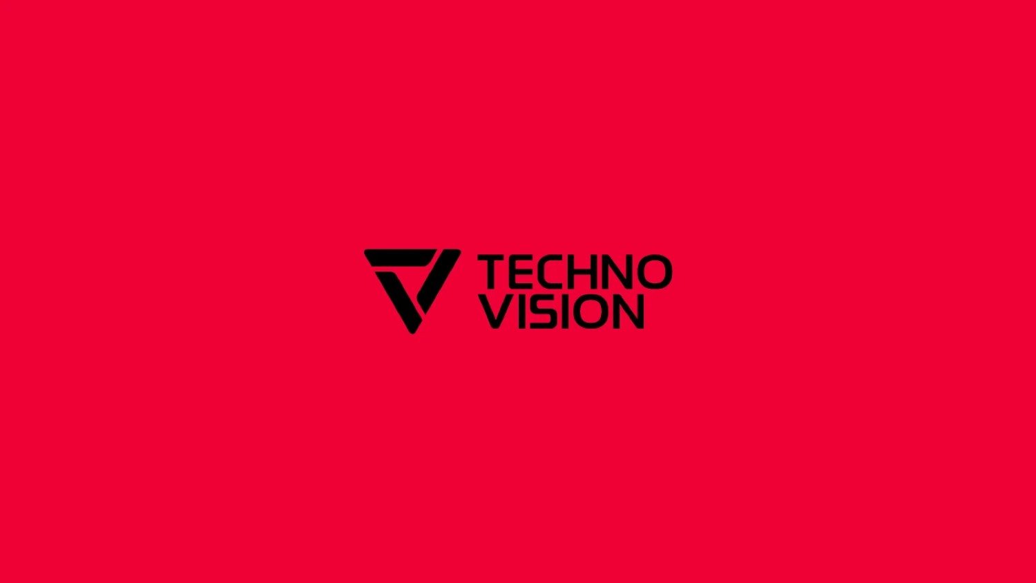Techno Vision logo lockup on red