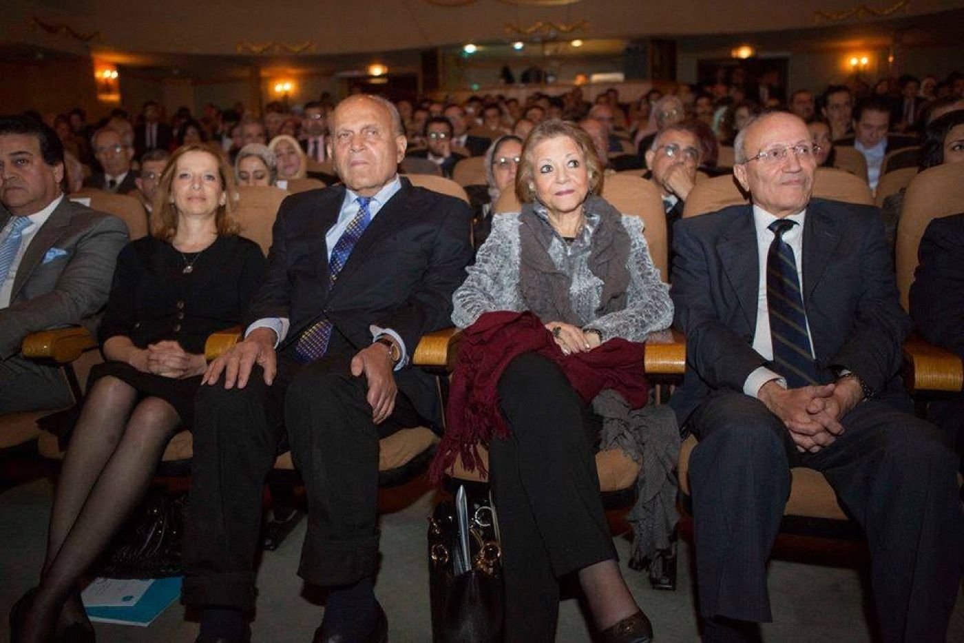 The front row of the audience at the Zewail City commemoration